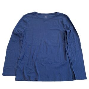 Ann Taylor Long Sleeve 100% Cotton Crew Neck Tee Size L